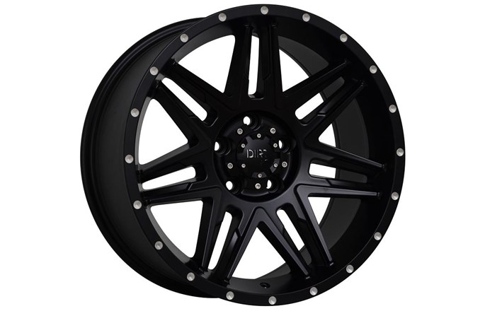 Dirt A/T D62 Flatblack milled rivets