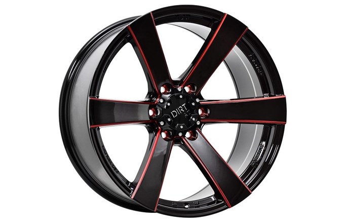 Dirt A.T D91 Glossblack Red Stripe