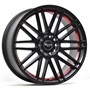 Boost Wheels B362 Glossblack Red Stripe