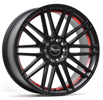 Boost Wheels B362 Glossblack Red Stripe
