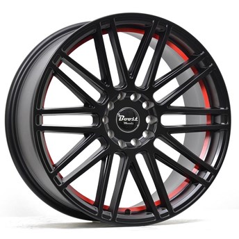 Boost Wheels B362 Glossblack Red Stripe