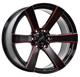 Dirt A.T D91 Glossblack Red Stripe