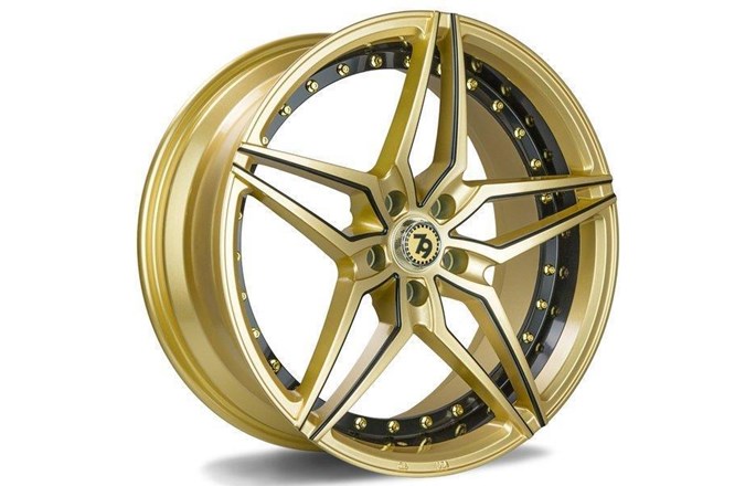 79 Wheels Sv-Ar Gold Black Lip Milled Black