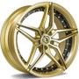 79 Wheels Sv-Ar Gold Black Lip Milled Black