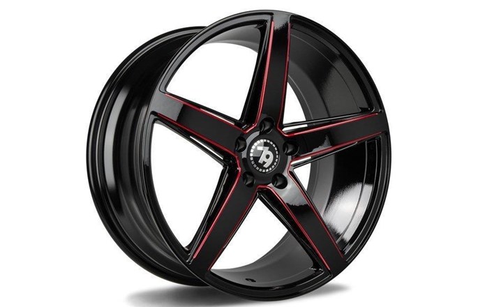 Seventy9 SV-N Black Glossy Milled Red