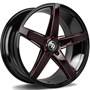 Seventy9 SV-N Black Glossy Milled Red
