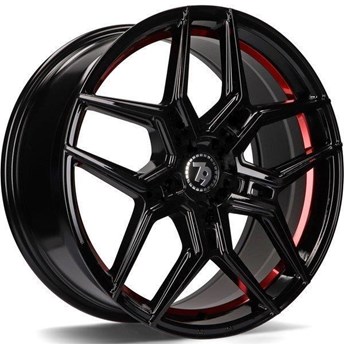 Seventy9 SV-B Black Glossy Red Inner Lip