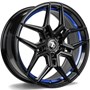 Seventy9 SV-B Black Glossy Blue Inner Lip