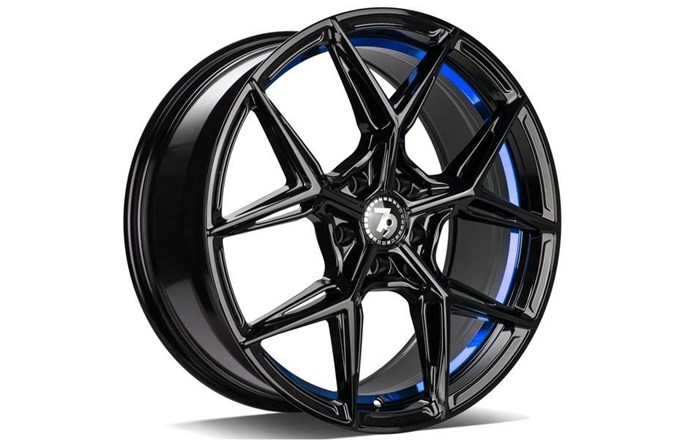 Seventy9 SCF-B Black Glossy Blue Inner Lip