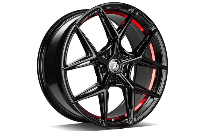 Seventy9 SCF-B Black Glossy Red Inner Lip