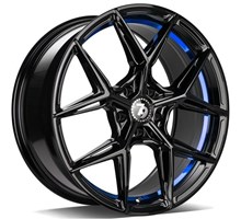 79 Wheels Scf-B Black Glossy Blue Inner Lip