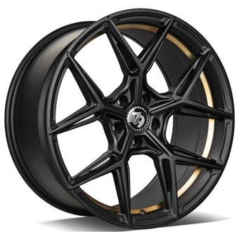 79 Wheels Scf-B Black Matt Gold Inner Lip