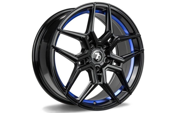 Seventy9 SV-B Black Glossy Blue Inner Lip