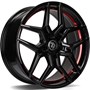 Seventy9 SV-B Black Glossy Red Inner Lip