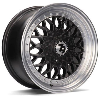79 Wheels Sv-E Matt Black Front Polished Lip Polished