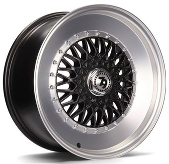 79 Wheels Sv-F Matt Black Front Polished Lip Polished