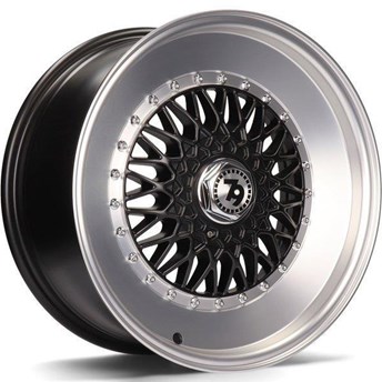 79 Wheels Sv-F Matt Black Front Polished Lip Polished