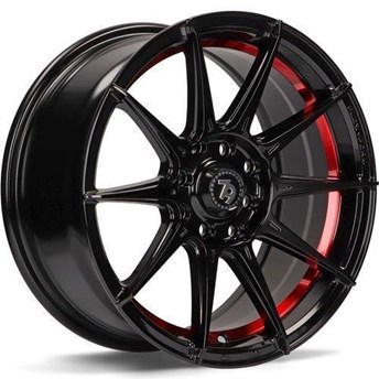 79 Wheels Scf-F Black Glossy Red Inner Lip