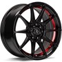Seventy9 SCF-F Black Glossy Red Inner Lip