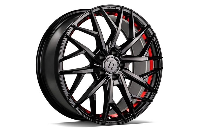 Seventy9 SSF-1 Black Glossy Red Inner Lip