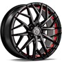 Seventy9 SSF-1 Black Glossy Red Inner Lip