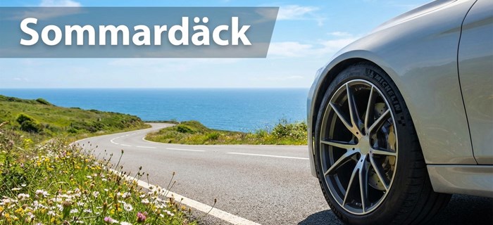 Michelin Sommardäck bil på väg