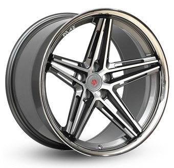 Imaz Wheels FF6 Gunmetal / Stainless Steel Lip