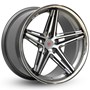 Imaz Wheels FF6 Gunmetal / Stainless Steel Lip