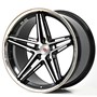 Imaz Wheels FF6 Black / Polished Stainless Steel Lip