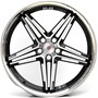 Imaz Wheels FF6 Black / Polished Stainless Steel Lip