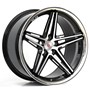 Imaz Wheels FF6 Black / Polished / Stainless Steel Lip