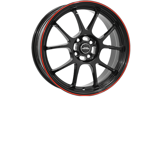 Inter Action Phoenix Black / red 6,5X15 4/100 ET37 CB73,1