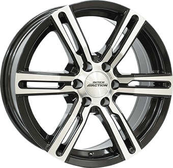 Inter Action Kargin 6-spoke Black / polished