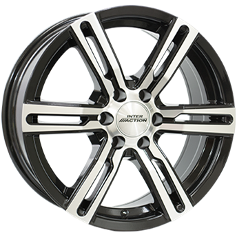 Inter Action Kargin 6-spoke Black / polished