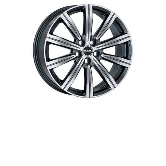 MAK Birmingham Gunmetal / Polished 9,5X22 5/112 ET31 CB66,4