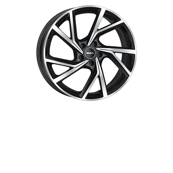 MAK Kassel Gloss Black / Polished 8X19 5/112 ET43 CB57,1