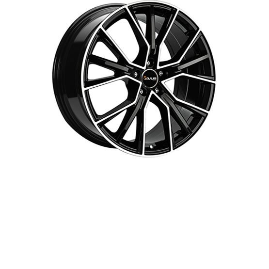 Avus AF18 Gloss Black / Polished 9X20 5/112 ET25 CB66,4
