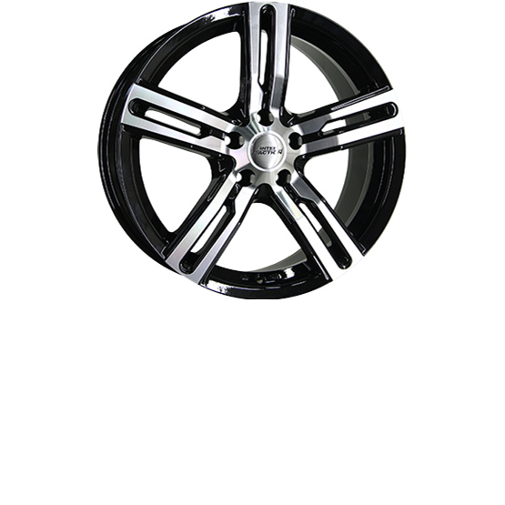 Inter Action Kargin Gloss Black/Polished 7,5X18 5/160 ET50 CB65,1