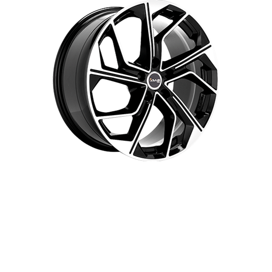 Avus AC-522 Gloss Black/Polished 8,5X19 5/112 ET40 CB66,4