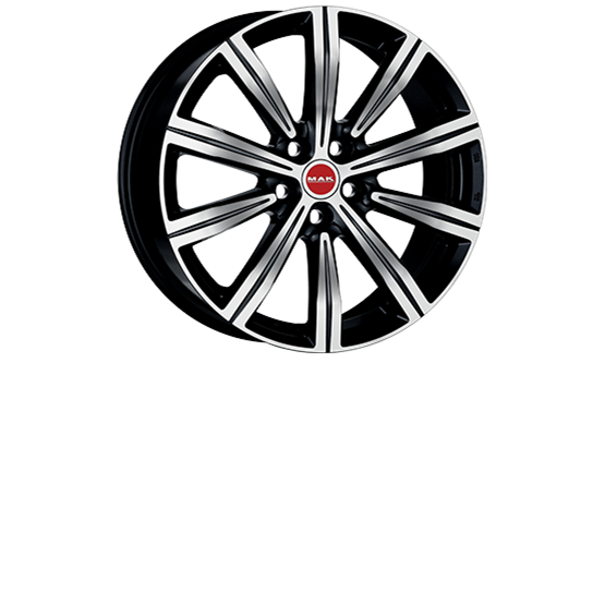 MAK Birmingham Gloss Black / Polished 9X20 5/120 ET41 CB65,1