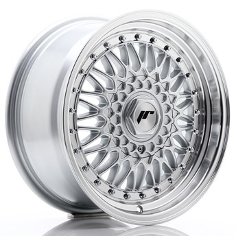 Japan Racing JR9 Silver / Machined Lip / Silver Rivets