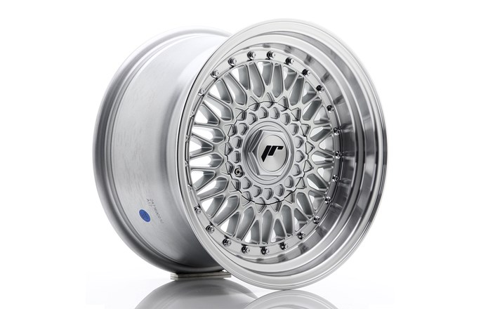 Japan Racing JR9 Silver / Machined Lip / Silver Rivets
