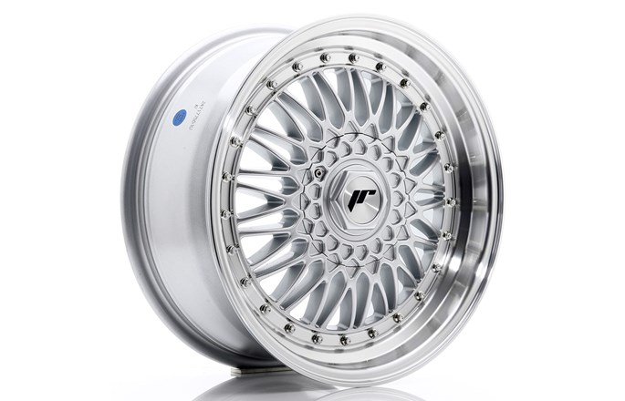 Japan Racing JR9 Silver / Machined Lip + Silver rivets