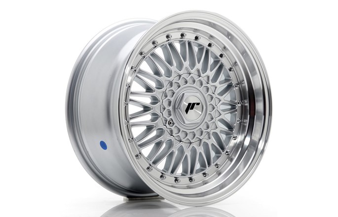 Japan Racing JR9 Silver / Machined Lip + Silver rivets