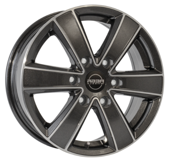 Mega Wheels Hercules 6 Anthracite grey front polished