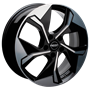 Mega Wheels Triton Black front polished