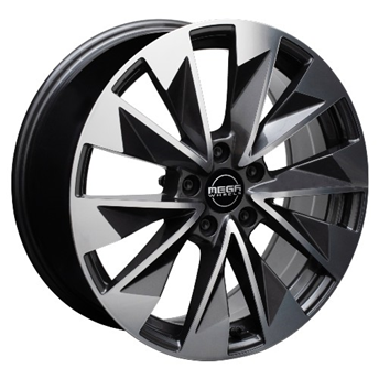 Mega Wheels Zenith FF Anthracite grey front polished