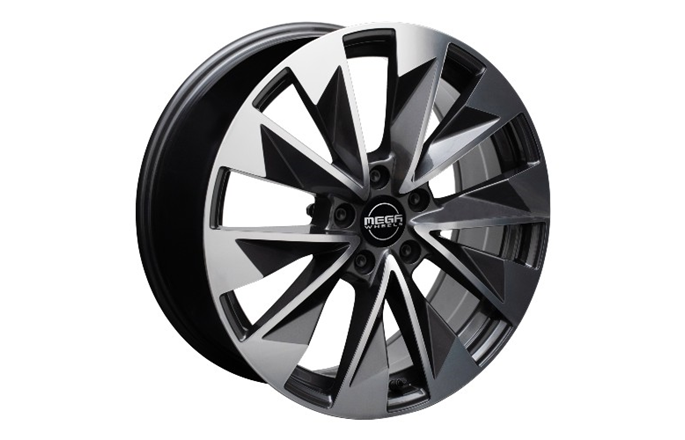 Mega Wheels Zenith FF Anthracite grey front polished