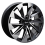 Mega Wheels Zenith Anthracite grey front polished
