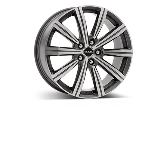 MAK Birmingham Anthracite/polished 9,5X22 5/120 ET49 CB72,6